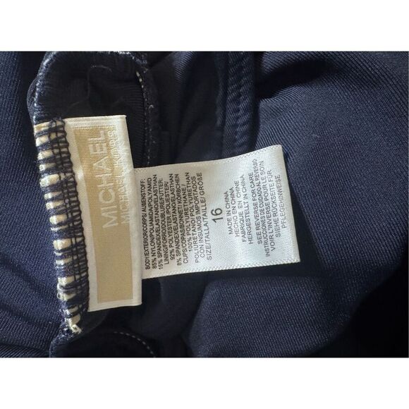 MICHAEL Michael Kors Chain Border Halter One-Piece Swimsuit Size16 - Picture 8 of 8